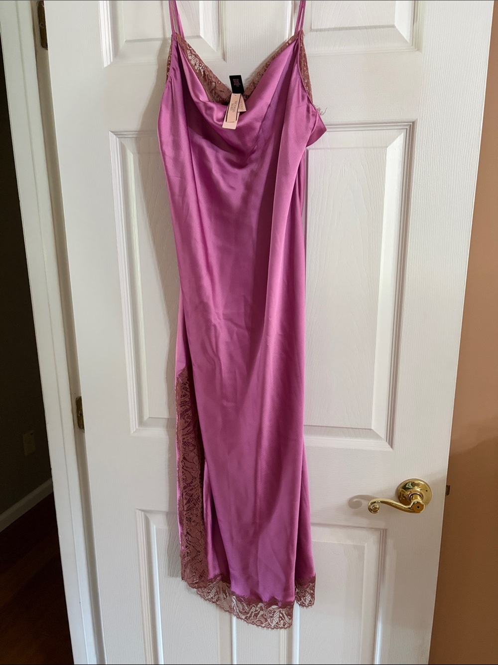 Victoria Secrets Silky Lace-Trim lingerie- Mauve Pink.
